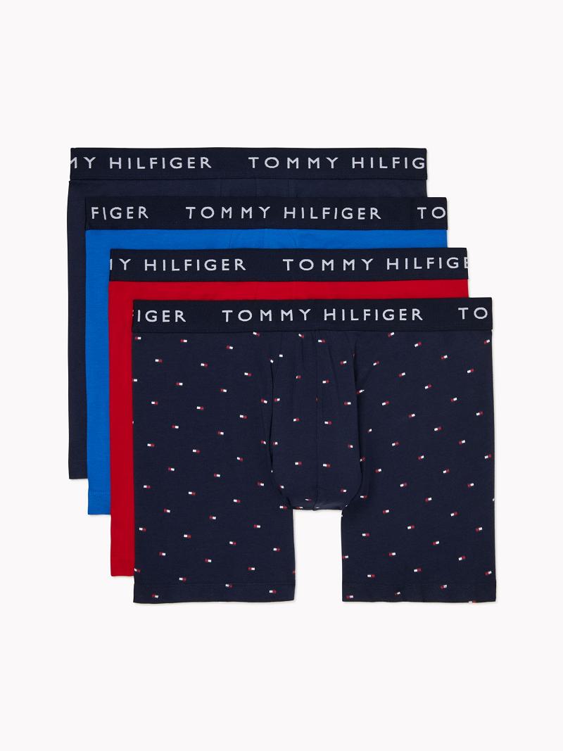 Boxer Briefs Tommy Hilfiger Algodon stretch boxer brief 4pk Negros | MX_M31596