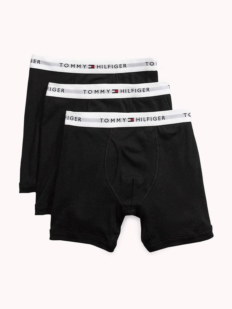 Boxer Briefs Tommy Hilfiger Classic cotton boxer brief 3pk Negros | MX_M31574