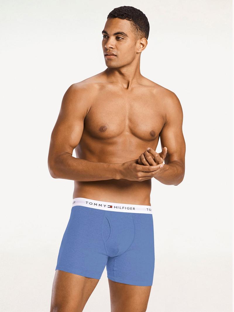 Boxer Briefs Tommy Hilfiger Classic cotton boxer brief 3pk Azules Negros | MX_M31575