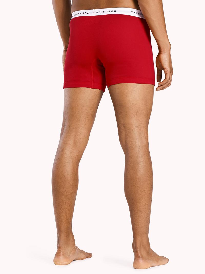 Boxer Briefs Tommy Hilfiger Classic cotton boxer brief 3pk Rojos Blancos Azul Marino | MX_M31577