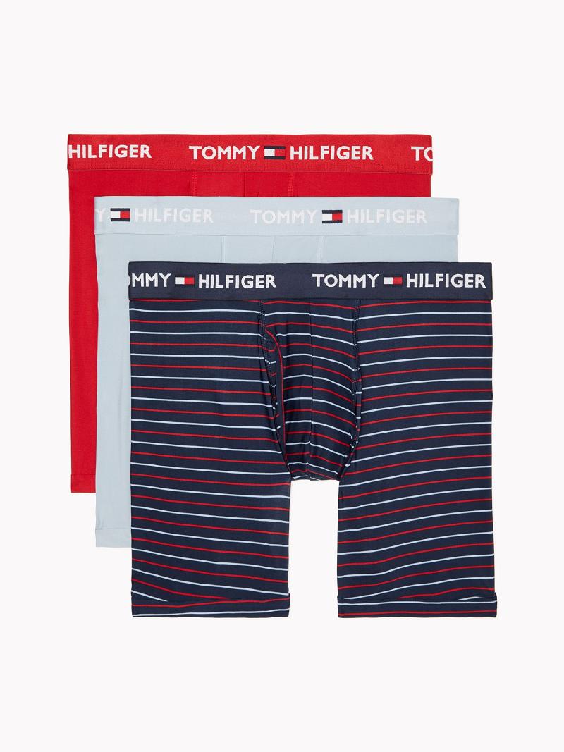 Boxer Briefs Tommy Hilfiger Everyday microfiber boxer brief 3pk Azules | MX_M31599