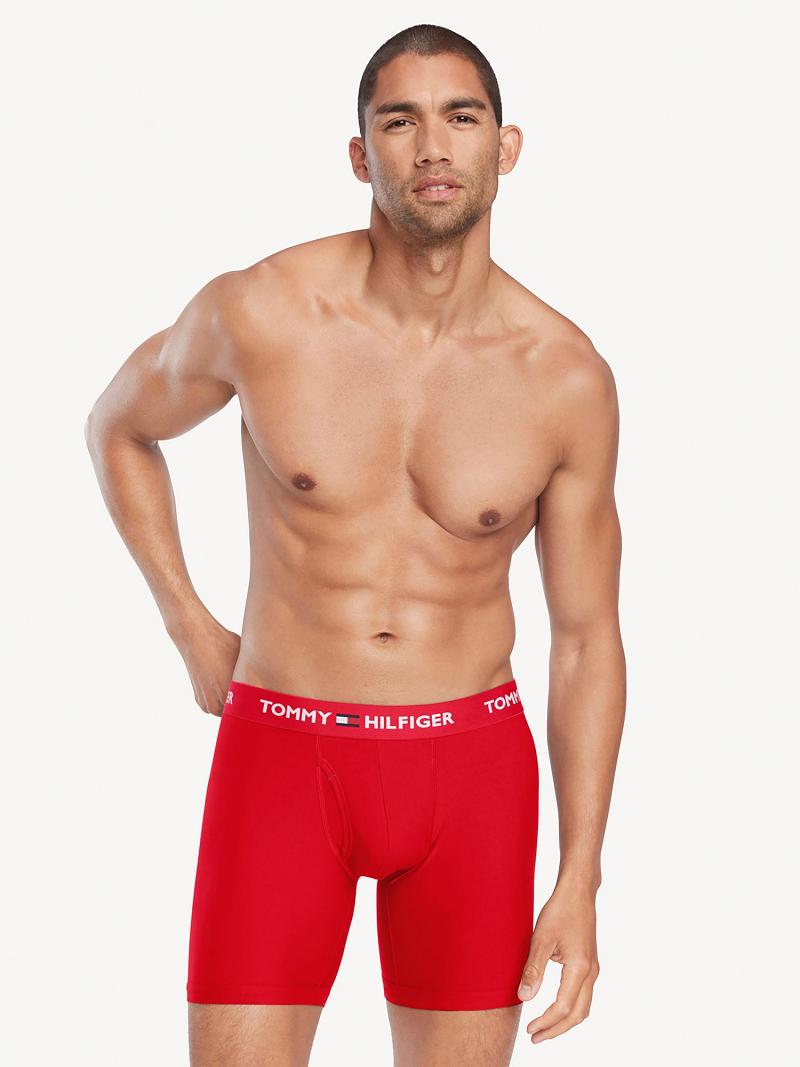 Boxer Briefs Tommy Hilfiger Everyday microfiber boxer brief 3pk Rojos | MX_M31600