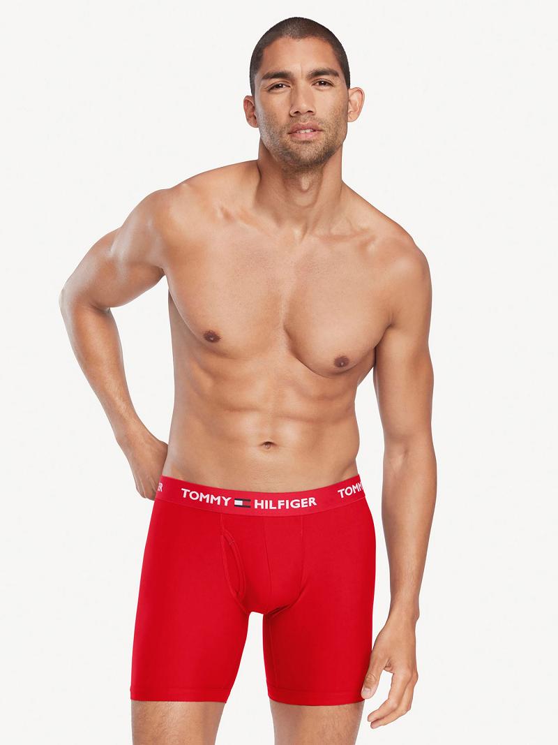 Boxer Briefs Tommy Hilfiger Everyday microfiber boxer brief 3pk Rojos | MX_M31601