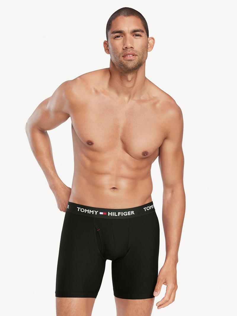 Boxer Briefs Tommy Hilfiger Everyday microfiber boxer brief 3pk Negros | MX_M31603