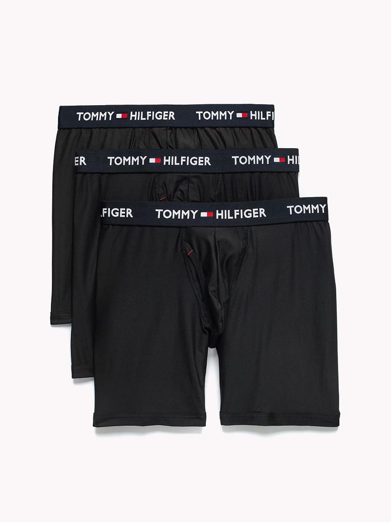 Boxer Briefs Tommy Hilfiger Everyday microfiber boxer brief 3pk Negros | MX_M31603