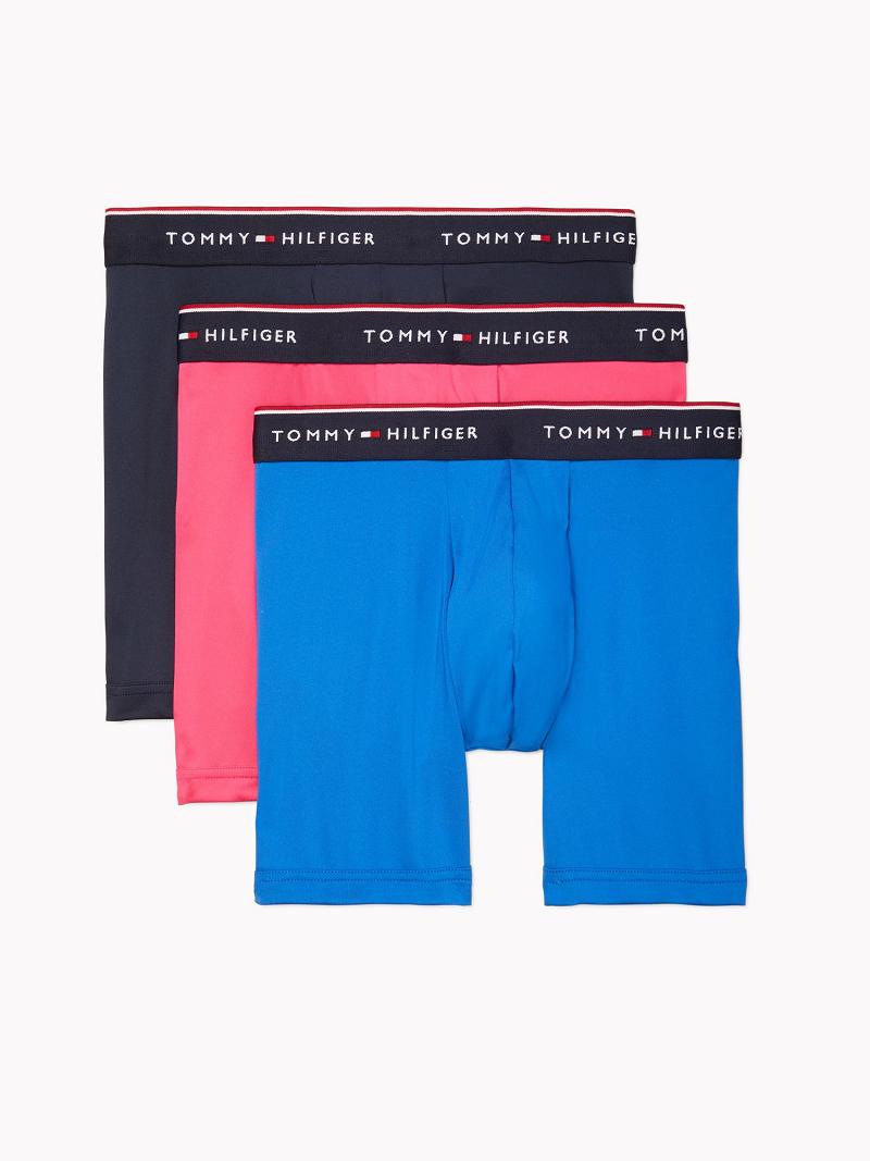 Boxer Briefs Tommy Hilfiger Microfiber boxer brief 3pk Azules | MX_M31604