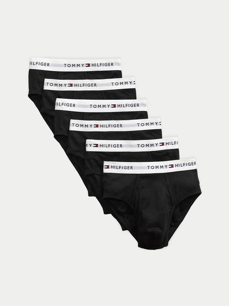 Briefs Tommy Hilfiger Algodon classics brief 6pk Negros | MX_M31543