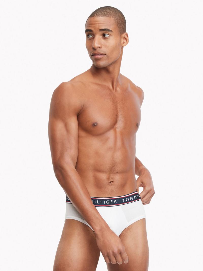 Briefs Tommy Hilfiger Algodon stretch brief 4pk Blancos | MX_M31546