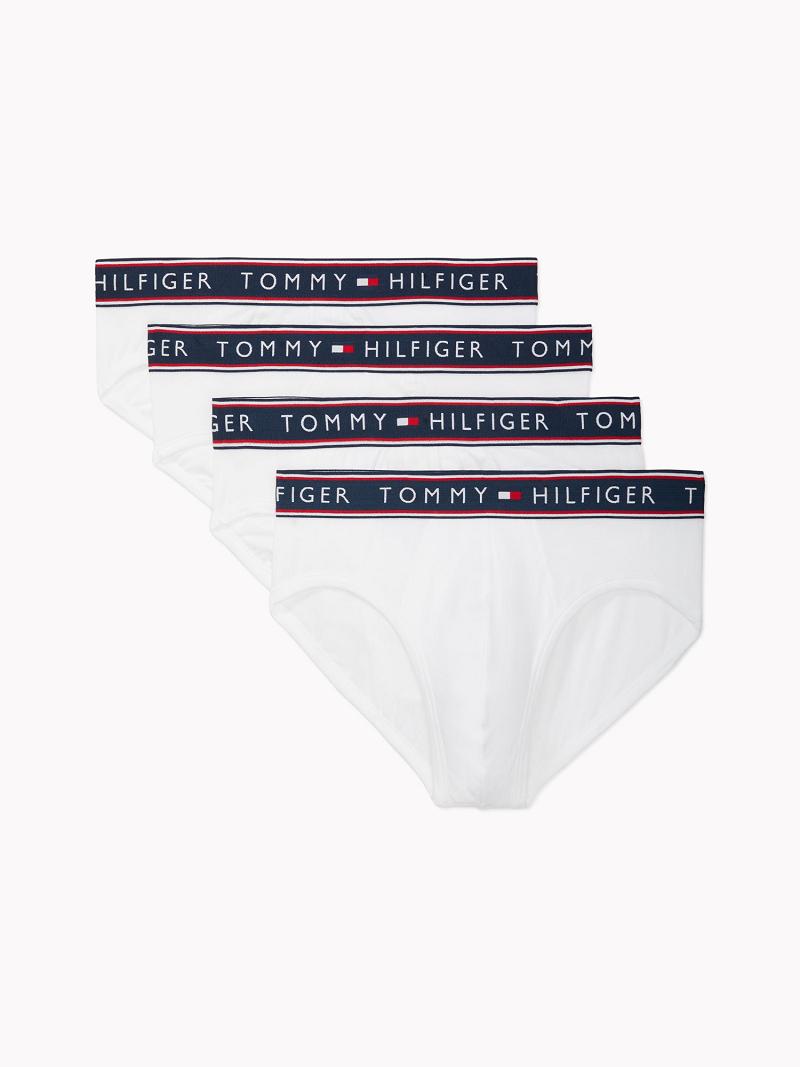 Briefs Tommy Hilfiger Algodon stretch brief 4pk Blancos | MX_M31546