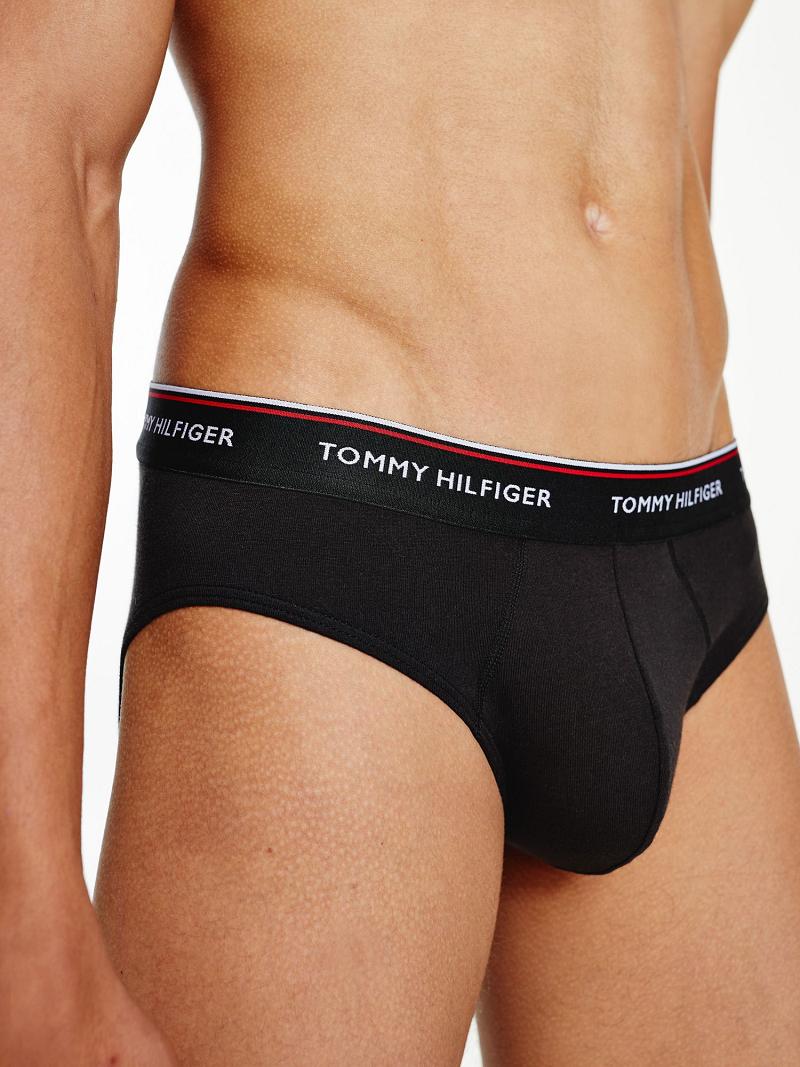 Briefs Tommy Hilfiger Premium essentials brief 3pk Negros Grises Blancos | MX_M31553