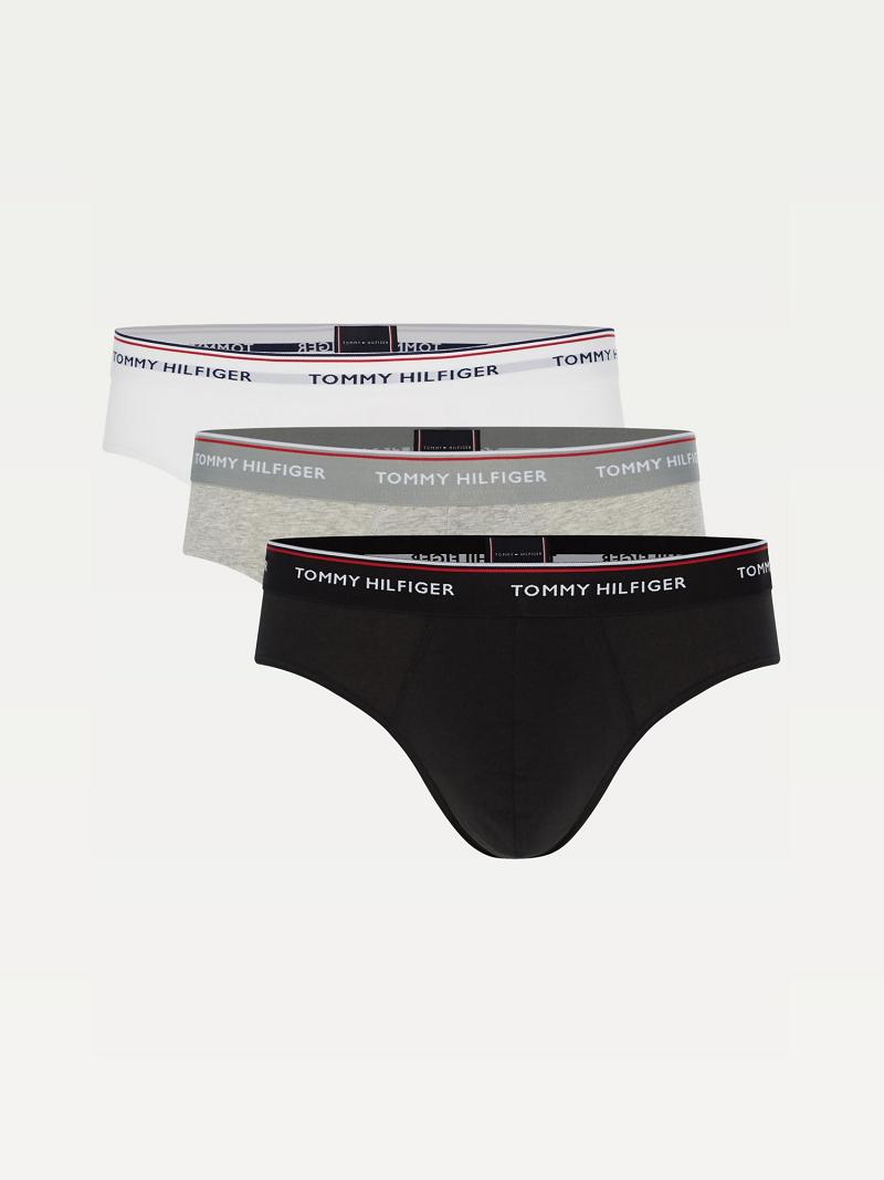 Briefs Tommy Hilfiger Premium essentials brief 3pk Negros Grises Blancos | MX_M31553