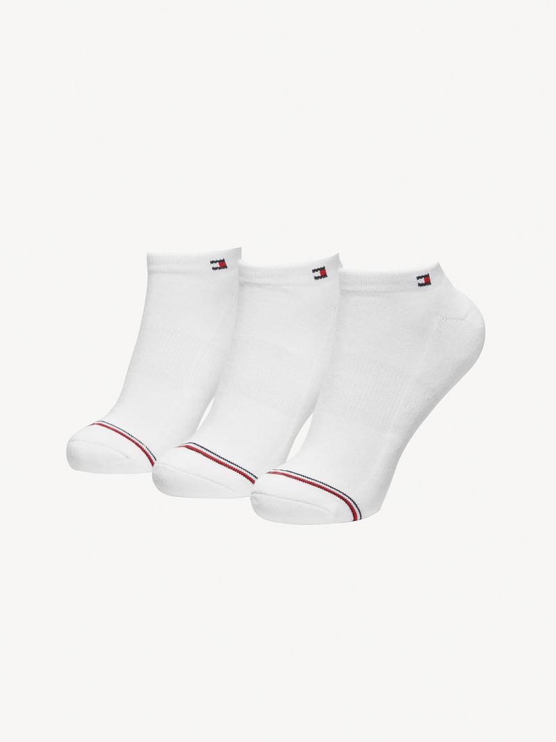 Calcetines Tommy Hilfiger Ankle 3PK Blancos | MX_W21655