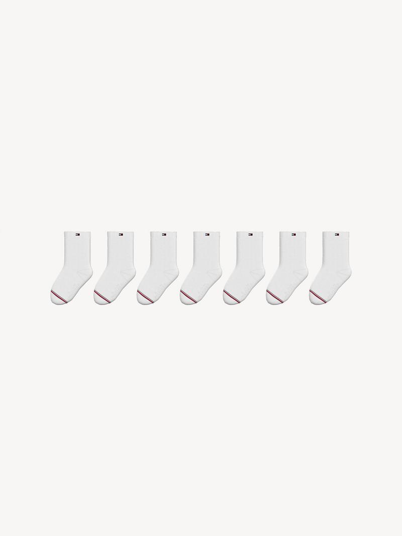 Calcetines Tommy Hilfiger Babies\' 7PK Blancos | MX_B2288