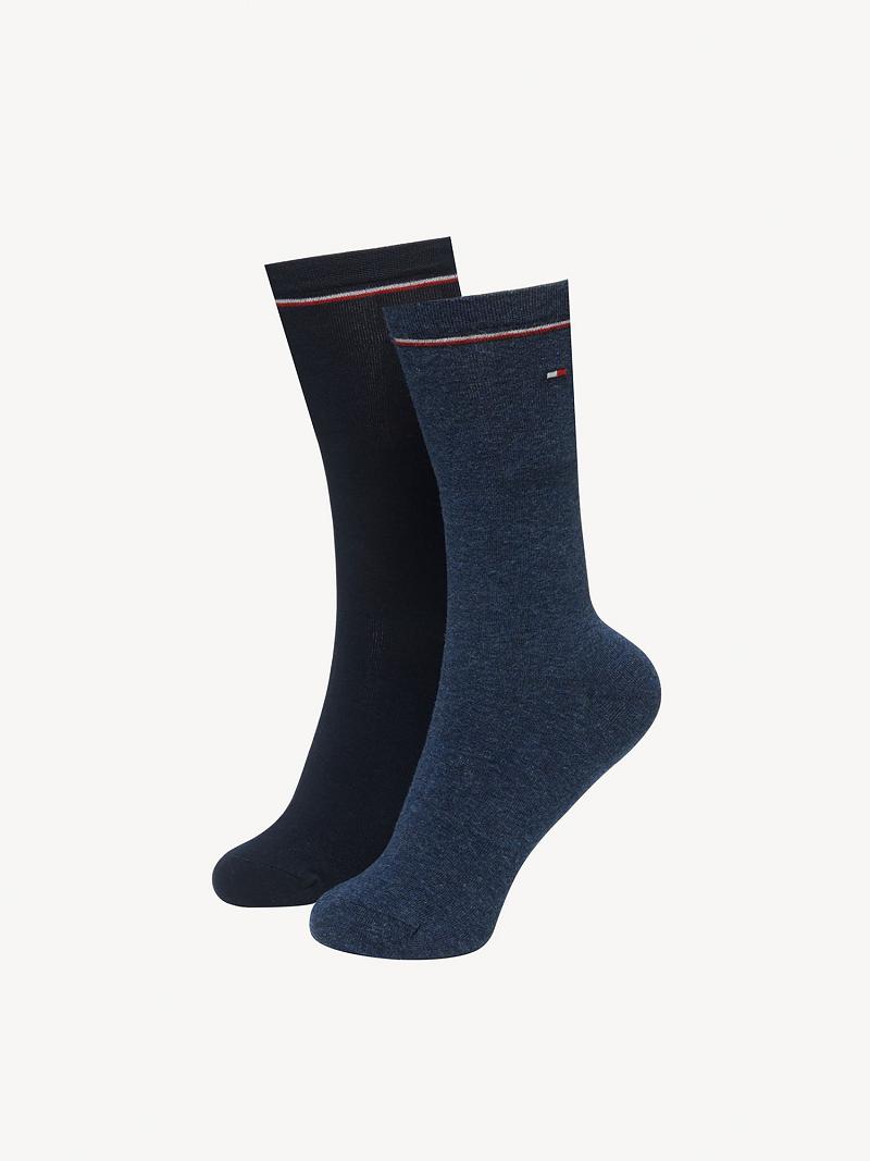 Calcetines Tommy Hilfiger Classic Trouser 2PK Azul Marino | MX_W21659