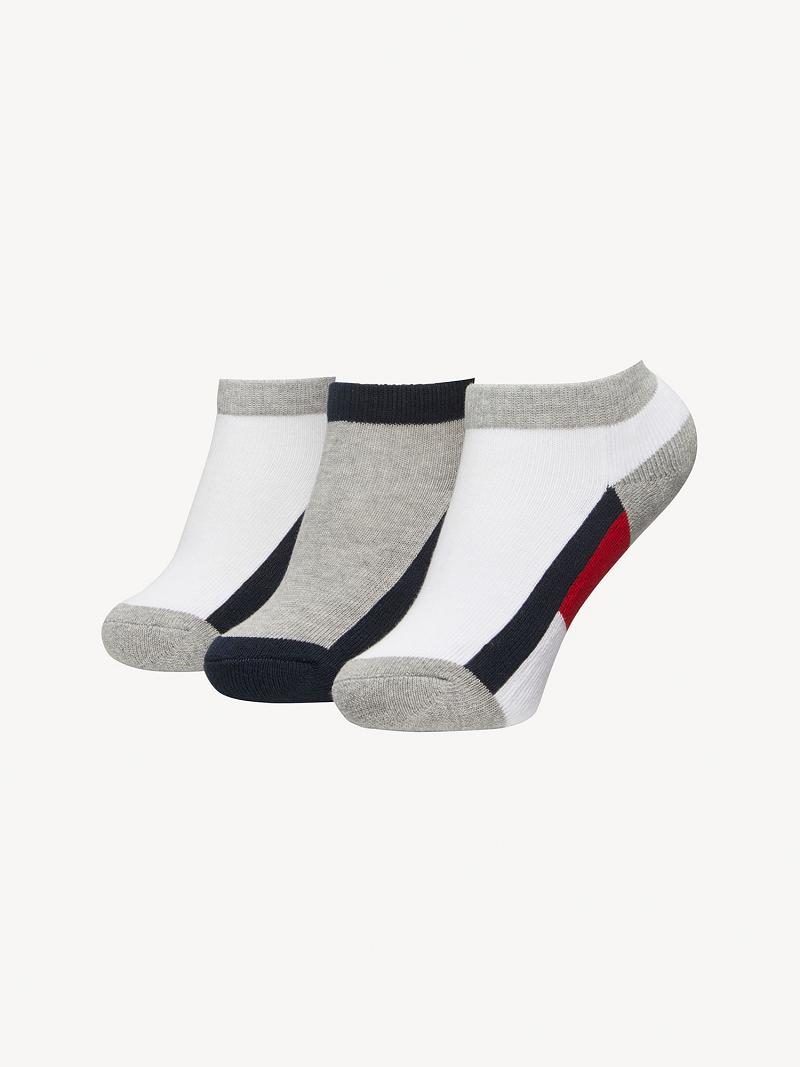 Calcetines Tommy Hilfiger TH Ankle 3PK Blancos | MX_B2297