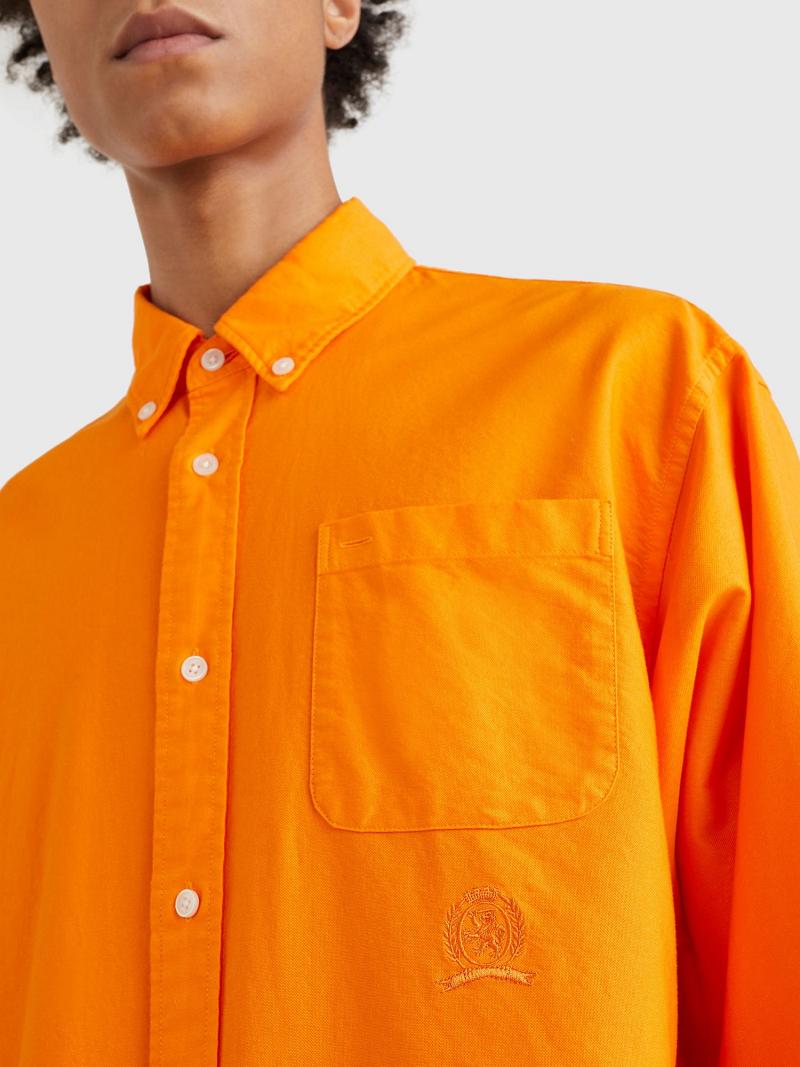 Camisas Tommy Hilfiger Button-down oxford Naranjas | MX_M31232