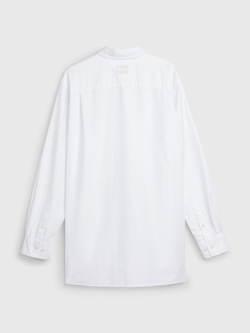 Camisas Tommy Hilfiger Classic oversized Blancos | MX_M31241