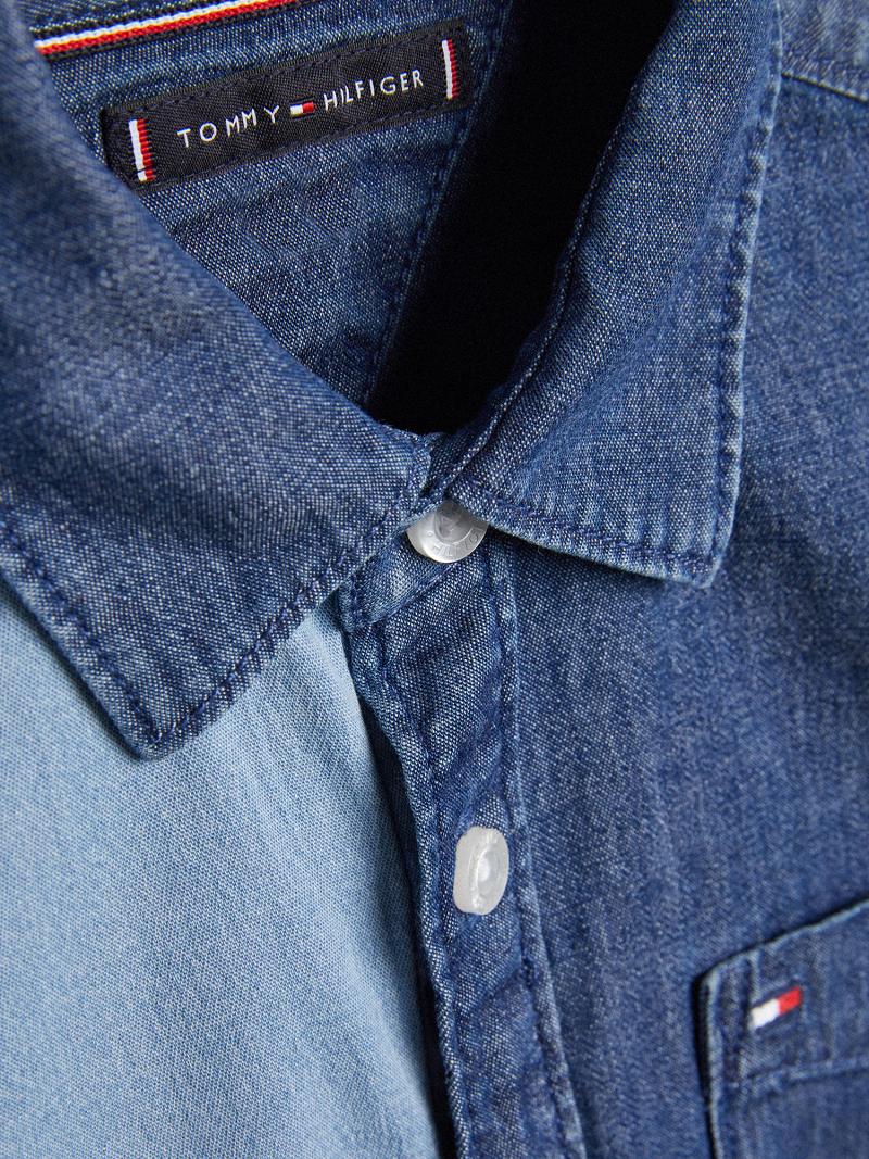 Camisas Tommy Hilfiger Denim Azules | MX_B2078