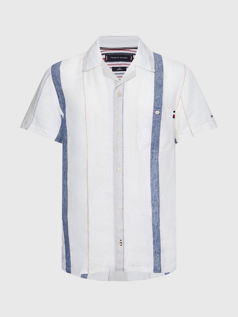 Camisas Tommy Hilfiger Regular fit bold stripe Blancos Multicolor | MX_M31266