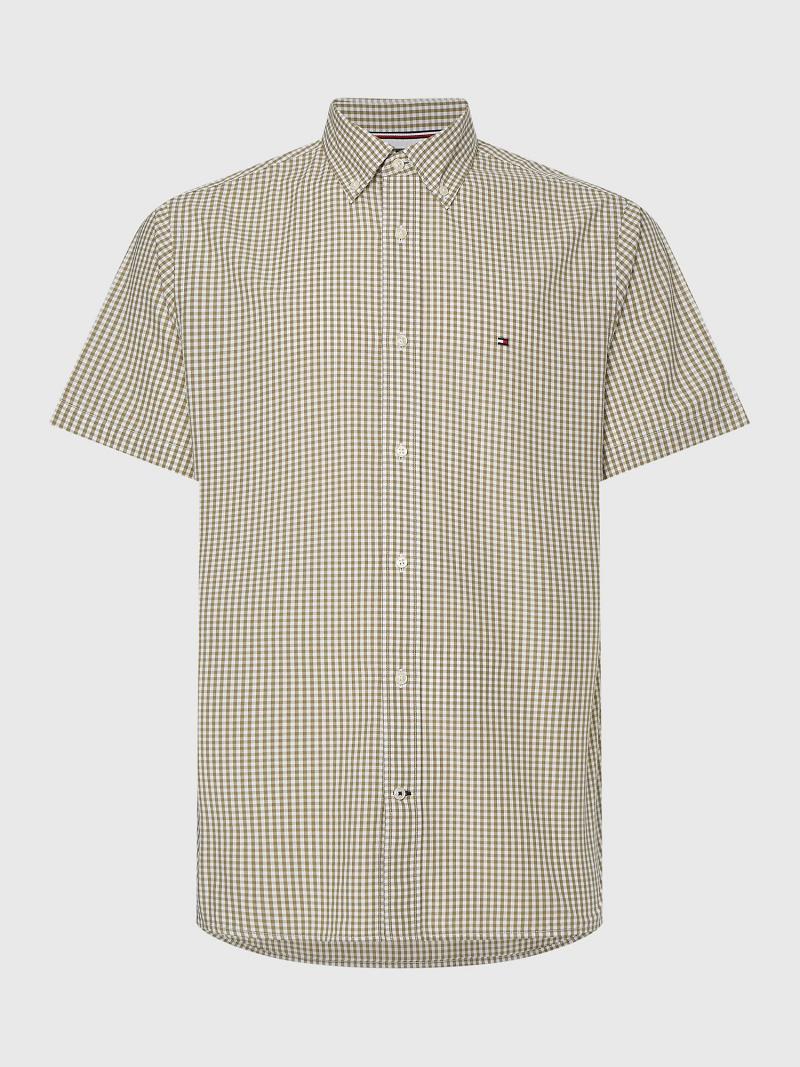 Camisas Tommy Hilfiger Regular fit gingham Beige | MX_M31270