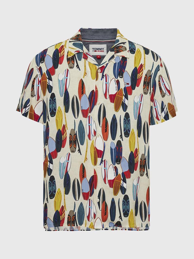 Camisas Tommy Hilfiger Surfboard print camp Multicolor | MX_M31283