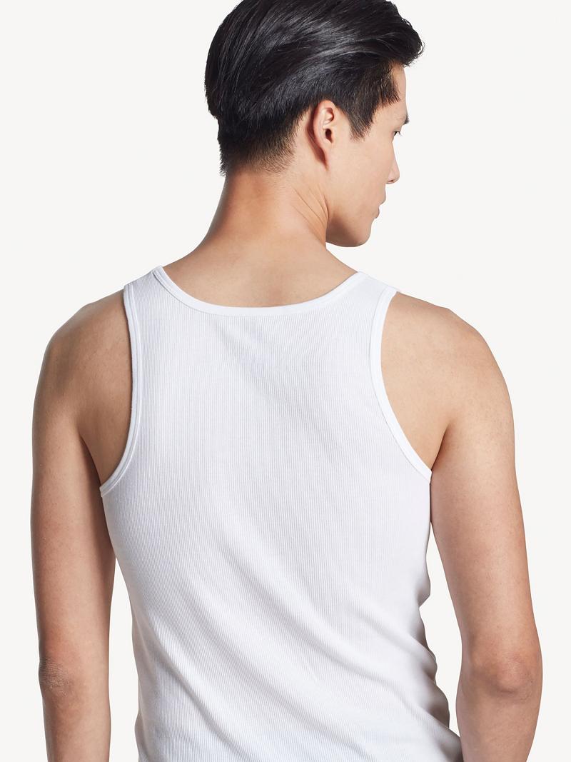 Camiseta Tommy Hilfiger Algodon classics tank 3pk Blancos | MX_M31021