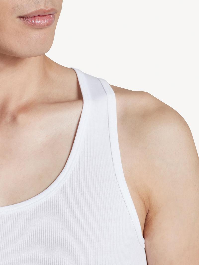 Camiseta Tommy Hilfiger Algodon classics tank 3pk Blancos | MX_M31021