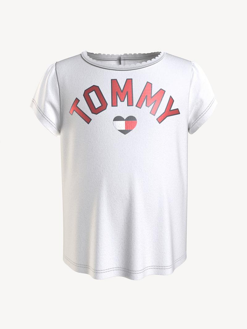 Camiseta Tommy Hilfiger Babies\' Tommy Heart Blancos | MX_G1225