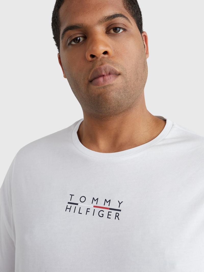 Camiseta Tommy Hilfiger Big and tall logo Blancos | MX_M31004