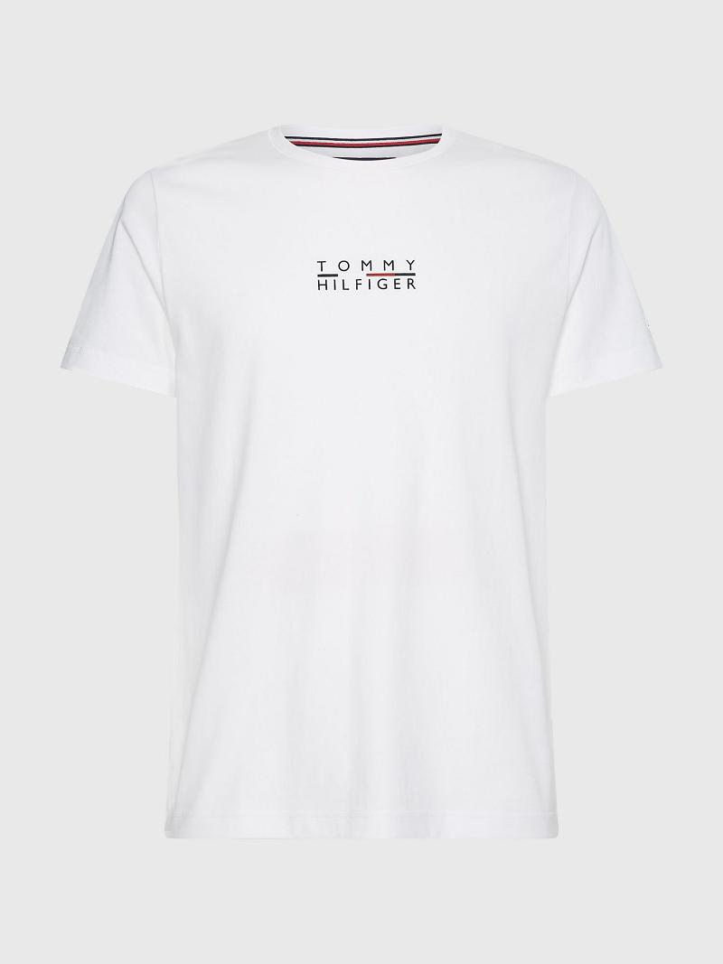 Camiseta Tommy Hilfiger Big and tall logo Blancos | MX_M31004