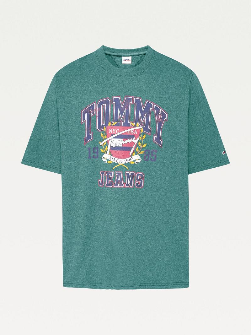 Camiseta Tommy Hilfiger Big and tall signature collegiate Verdes | MX_M31006