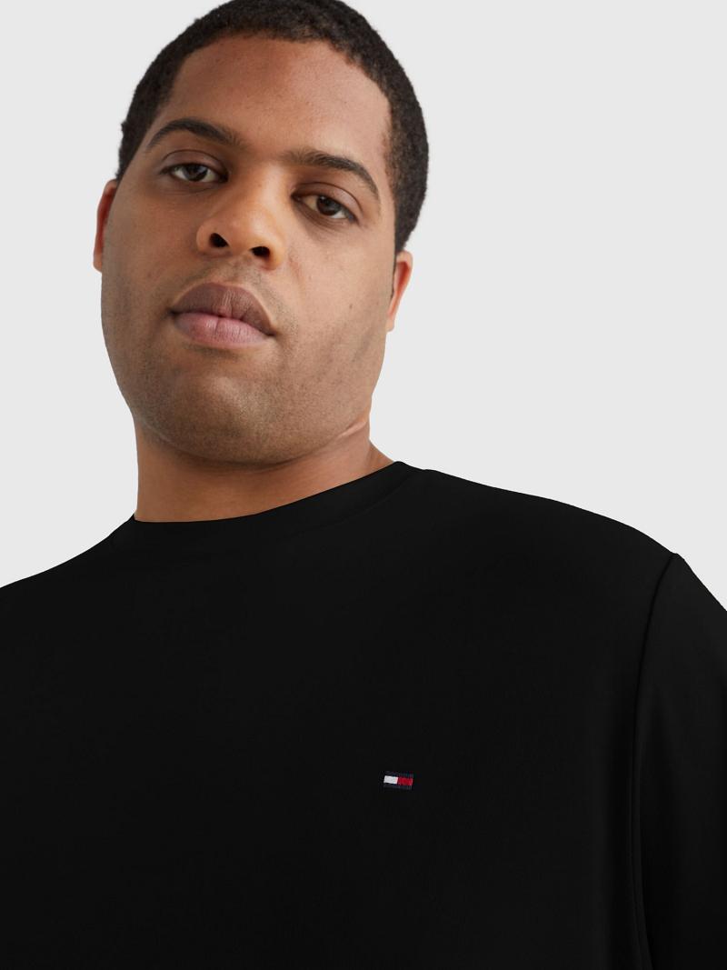 Camiseta Tommy Hilfiger Big and tall solid stretch Negros | MX_M31007