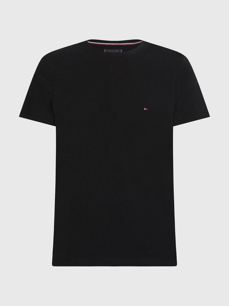 Camiseta Tommy Hilfiger Big and tall solid stretch Negros | MX_M31007