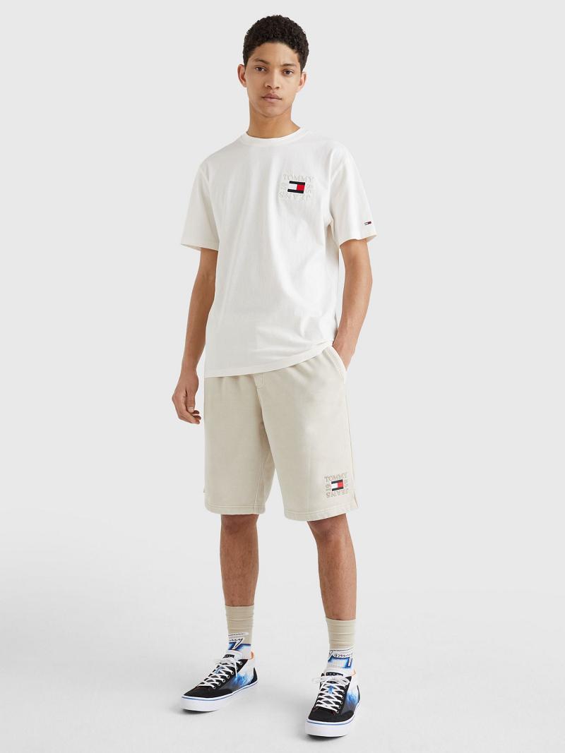 Camiseta Tommy Hilfiger Box logo Blancos | MX_M31009