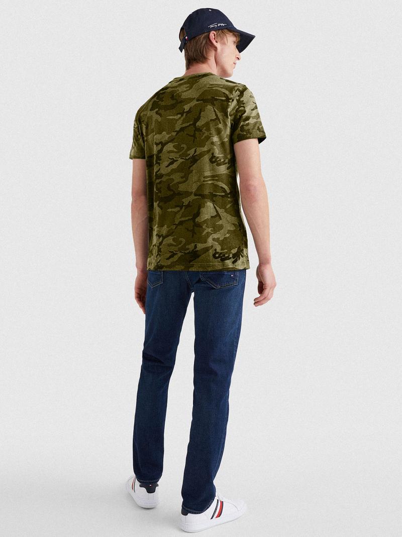 Camiseta Tommy Hilfiger Camo logo Verde Oliva | MX_M31011