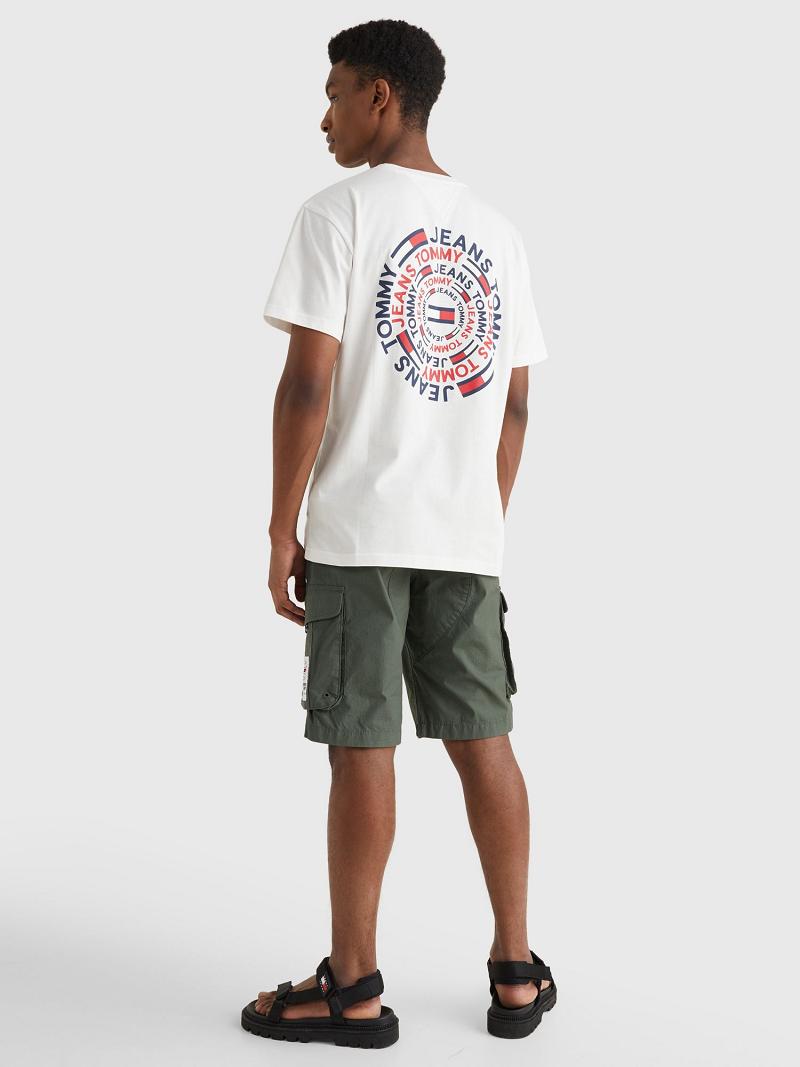 Camiseta Tommy Hilfiger Circular back graphic Blancos | MX_M31013