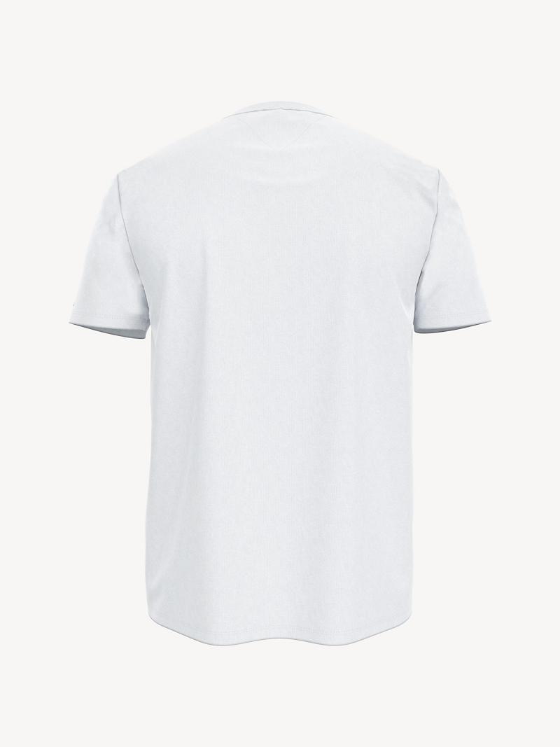 Camiseta Tommy Hilfiger Classic flag logo Blancos | MX_M31014