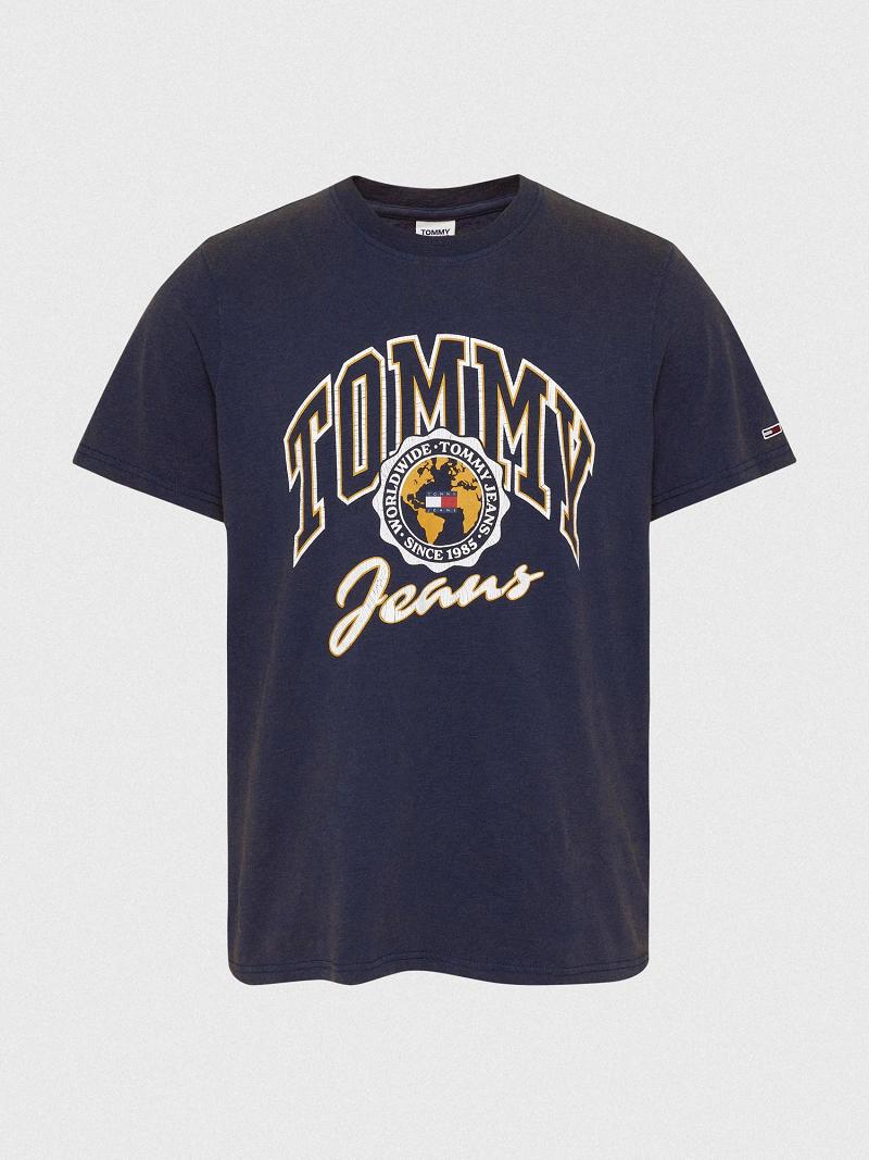 Camiseta Tommy Hilfiger Collegiate Logo Azul Marino | MX_M31015