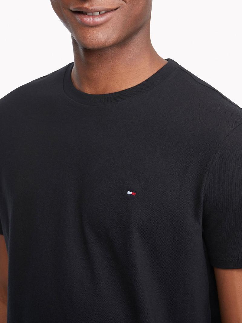 Camiseta Tommy Hilfiger Essential Solid Negros | MX_M31034