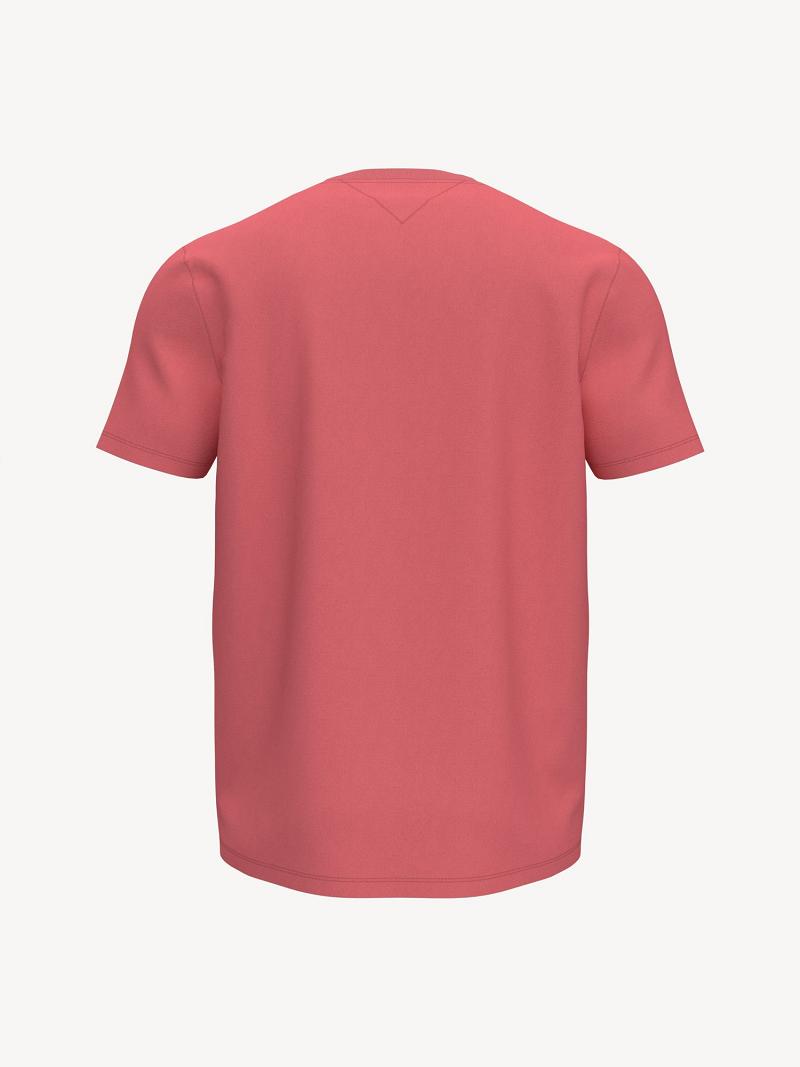 Camiseta Tommy Hilfiger Essential V-Neck Rojos | MX_M31036