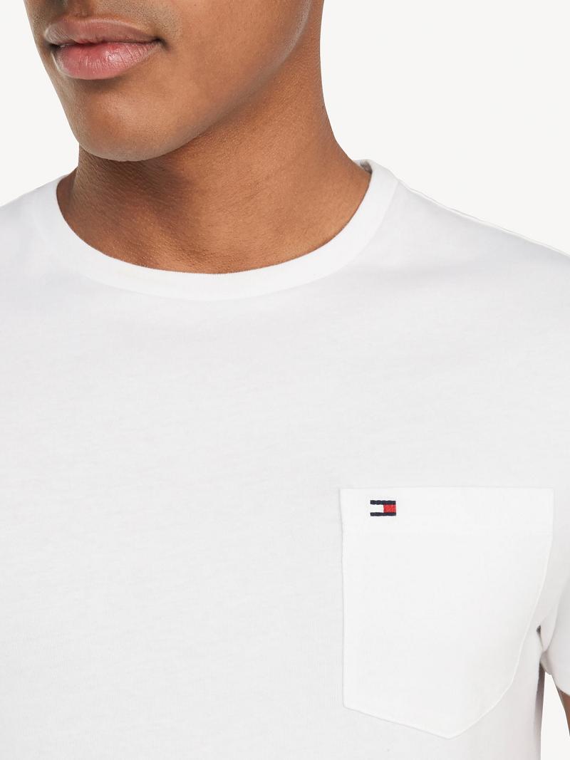 Camiseta Tommy Hilfiger Essential classic pocket Blancos | MX_M31026