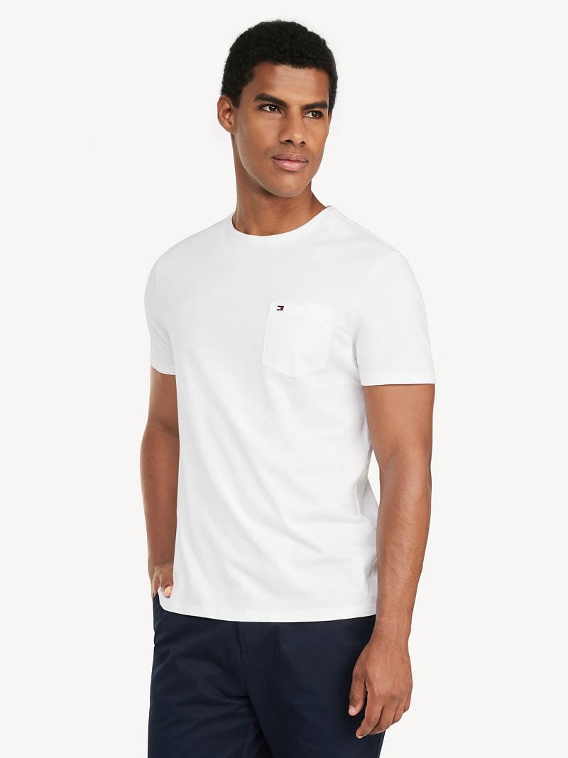 Camiseta Tommy Hilfiger Essential classic pocket Blancos | MX_M31026