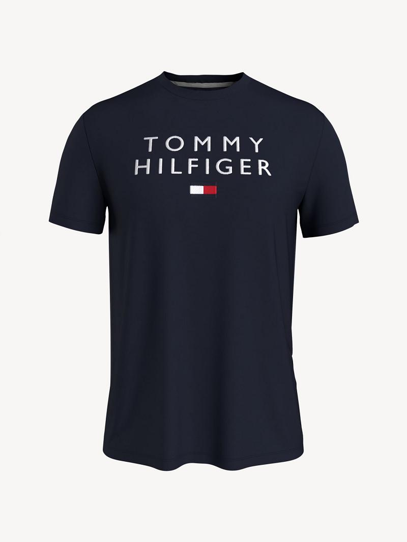 Camiseta Tommy Hilfiger Hilfiger flag Negros | MX_M31041