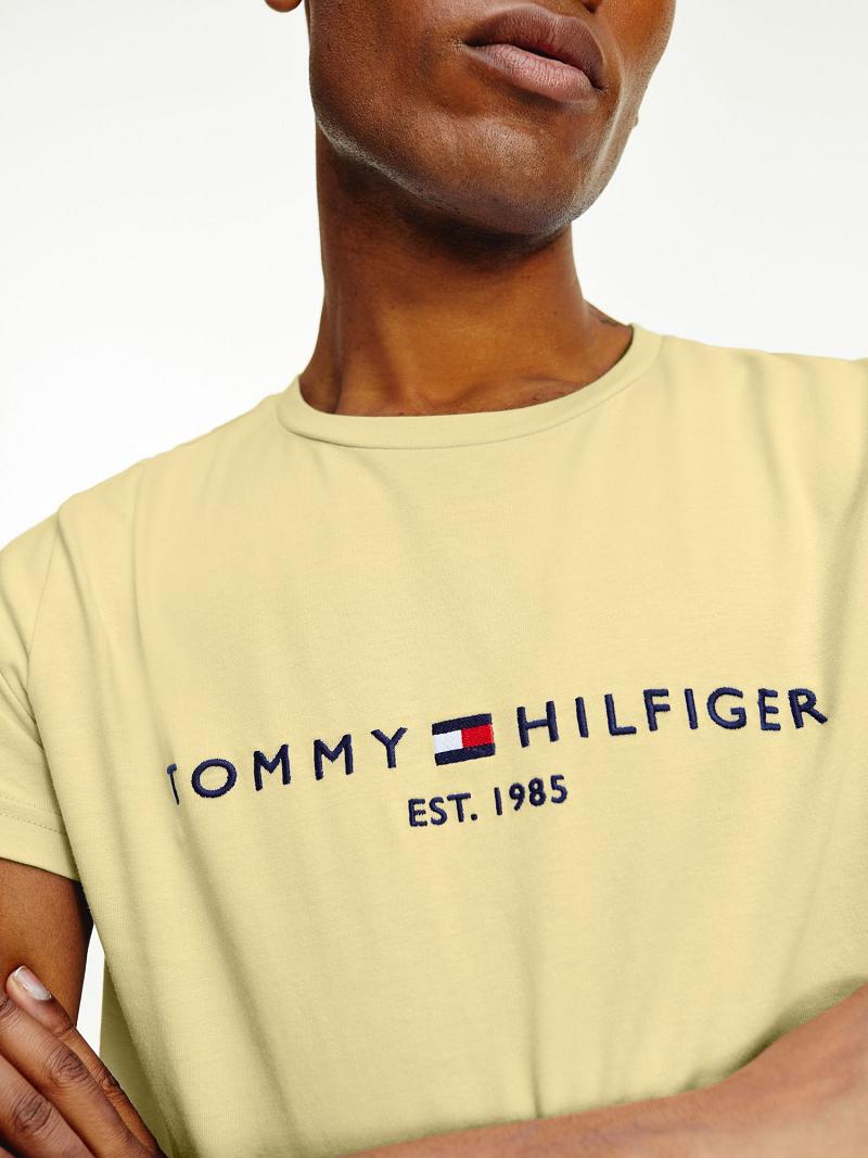 Camiseta Tommy Hilfiger Hilfiger logo Amarillos | MX_M31042