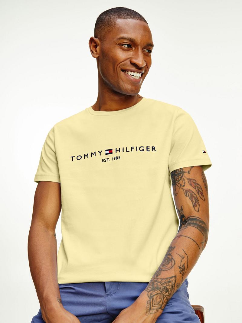 Camiseta Tommy Hilfiger Hilfiger logo Amarillos | MX_M31042