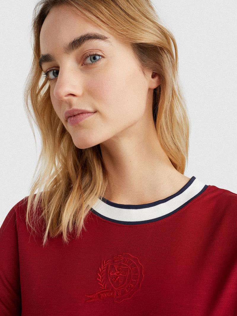 Camiseta Tommy Hilfiger Icon Crest Rojos | MX_W21457