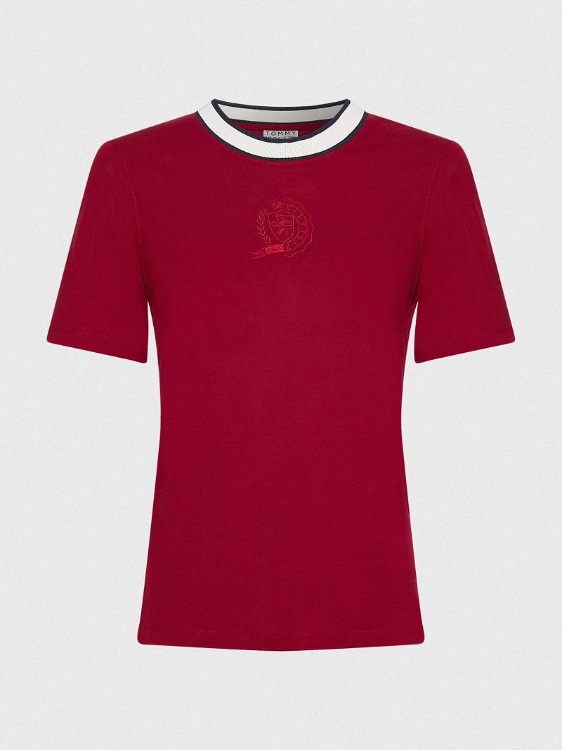 Camiseta Tommy Hilfiger Icon Crest Rojos | MX_W21457