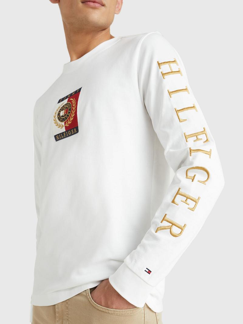 Camiseta Tommy Hilfiger Icon long-sleeve Blancos | MX_M31045