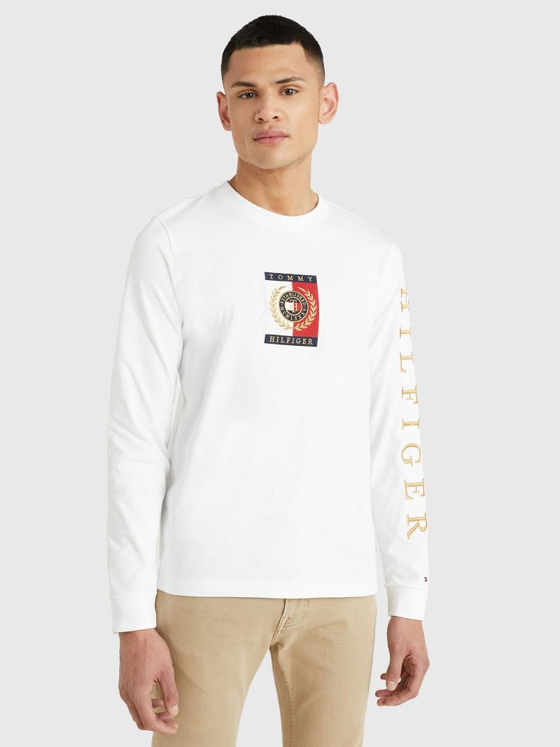 Camiseta Tommy Hilfiger Icon long-sleeve Blancos | MX_M31045