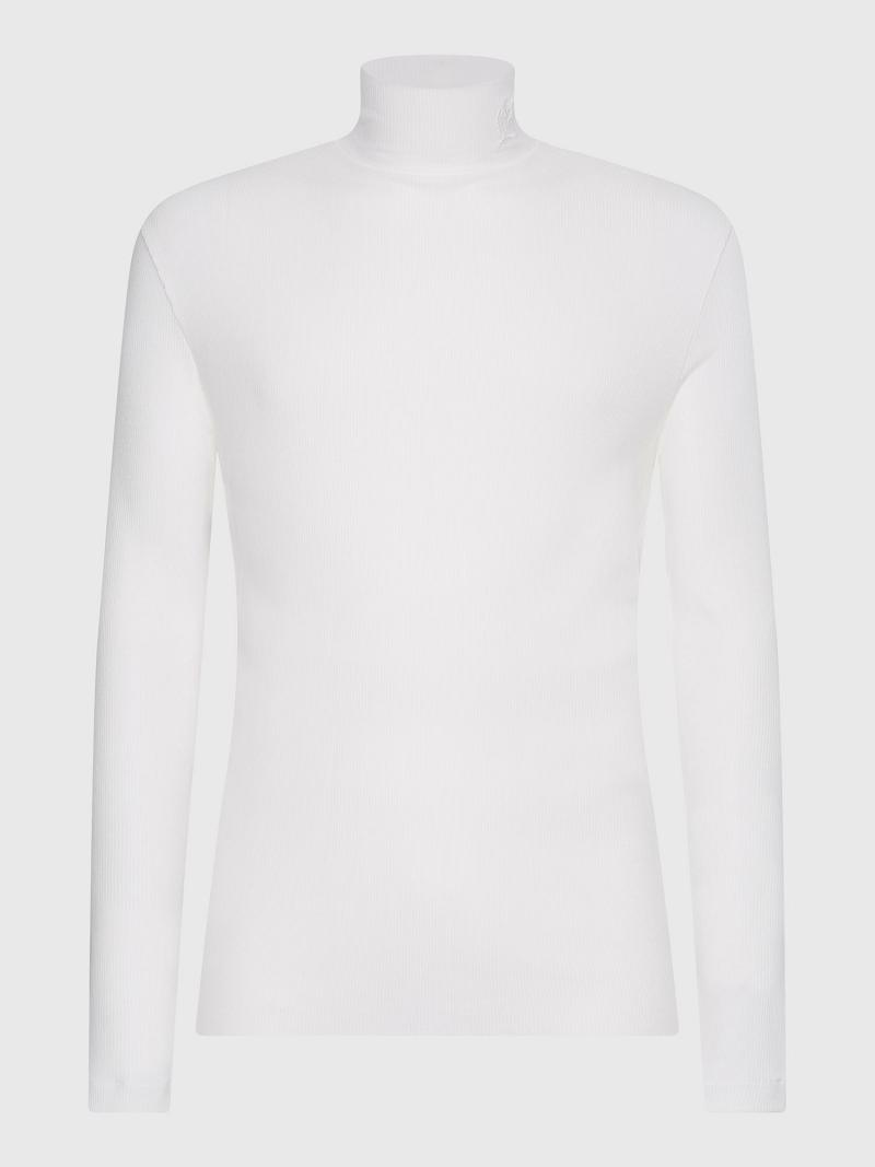 Camiseta Tommy Hilfiger Jersey turtleneck Blancos | MX_M31048